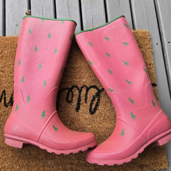 Polo Ralph Lauren Pink Womens Rain Boots - Picture 14 of 16